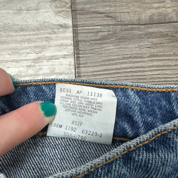 Vintage 90s Levi's 506 Mid Blue Boys 11 22x25.5 Straight‎ Jeans Orange Tab USA - Picture 5 of 13